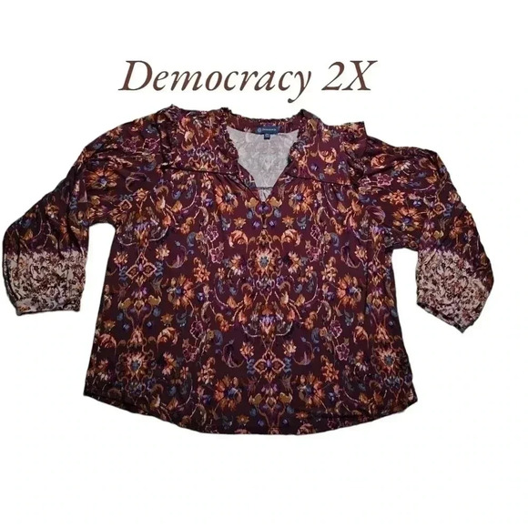 Democracy Blouse 2X - Picture 1 of 6